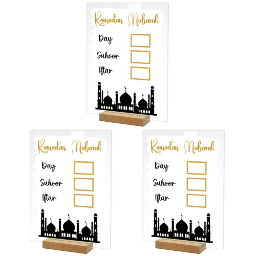 Money Envelopes Acrylic Table 3 Count 17.8x12.7x2.5cm