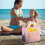 Mesh Beach Storage Bag Pink 17.7x8.3x15.7 in Nylon 5