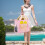 Mesh Beach Storage Bag Pink 17.7x8.3x15.7 in Nylon 6