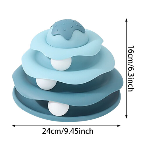 Cat Ball Tower with Interactive Track and 3 Removable Balls 2
