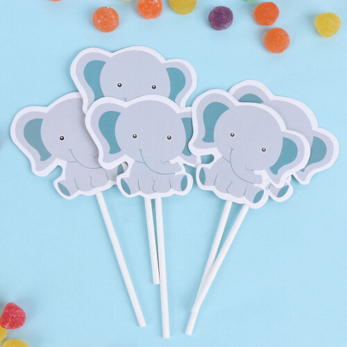 Elephant Cake Toppers 48 Pieces 1