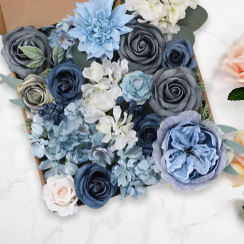 Artificial Flowers Combo Box Roses Peonies Dahlias 12 pcs 1