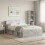 VidaXL vidaXL Headboard Cabinet with Storage Concrete Grey Engineered Wood 3
