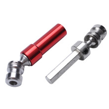 2Pcs Metal Rear Center Drive Shaft CVD Transmission Shaft for 1:12 12428 12423 Red & Black