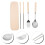 Reusable Stainless Steel Spoon and Fork Set Beige 1 Set 3