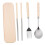 Reusable Stainless Steel Spoon and Fork Set Beige 1 Set 4