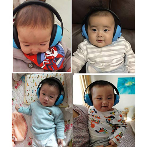 Kids Ear Muffs Adjustable Headband Blue 2