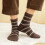 Ankle Socks Thermal Coral Fleece Stripe One Size 3