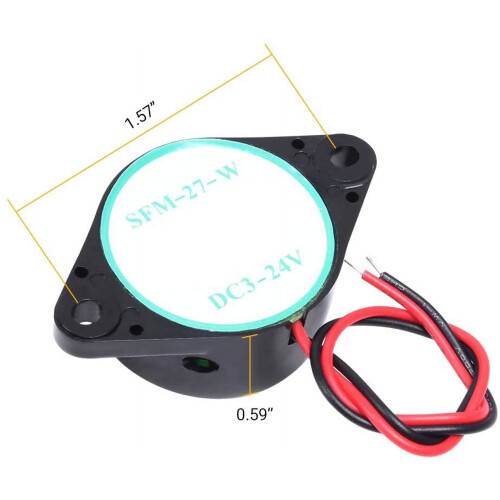 Active Piezo Buzzer DC 3V/12V/24V 4 pcs 100dB 2