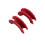 Shackle Protector Cover Red Resin-Coated Metal 2 Pcs 6