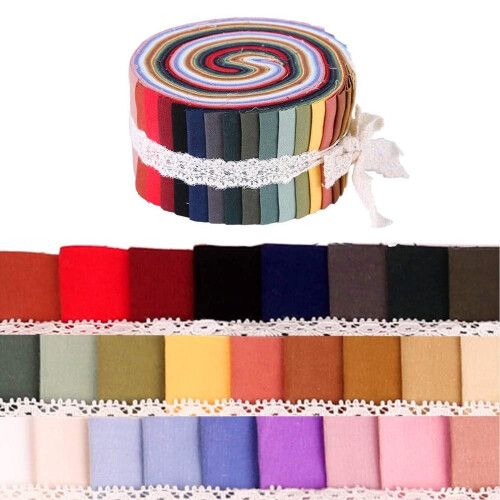 Jelly Roll Fabric Strips Cotton Quilting 36 Pieces 2