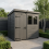 7x5 Pent Composite Shed Tanalised (Single Door, With Windows) 1