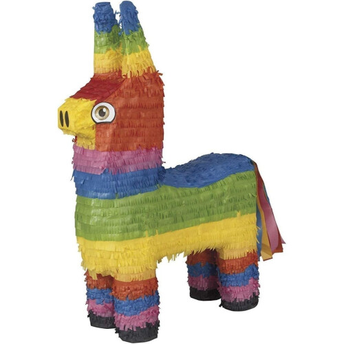 Rainbow Donkey Pinata Party Set, with Buster Stick and Blindfold 1