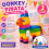 Rainbow Donkey Pinata Party Set, with Buster Stick and Blindfold 4