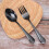 Stainless Steel Teaspoons Set Black 8 Pieces 8