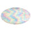 Rainbow Round Rug Soft Washable Plush 120x120cm 2