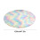 Rainbow Round Rug Soft Washable Plush 120x120cm 3