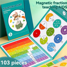 103 PCS STEM Magnetic Math Master Set, Fraction Tiles & Circles, Educational Gift for Kids