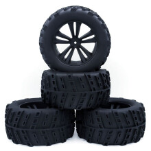 4PCS 125mm 1.9 Beadlock Wheel Rim Tire Set for 1/10 RC Crawler Car TRX4 RC-4WD D90 Axial SCX10 II III ,A