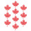 OUNONA Maple Leaf Iron-On Patch Red Durable Plastic 6