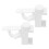 Adjustable Curtain Rod Brackets Plastic 2 pcs 7