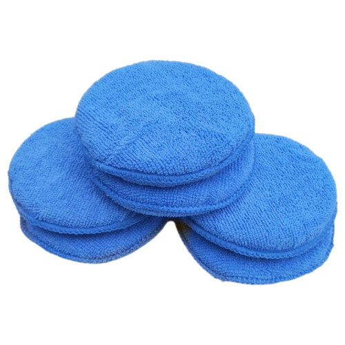 Wax Applicator Pads Blue 6 pcs 5 x 5 x 0.4 in 2