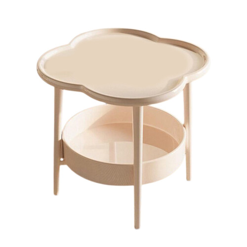 Tao Tao 2-Tier Sofa Side Table White 15.8 Inch 2