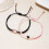 Heart Beaded Matching Bracelets Adjustable for Couples and 4