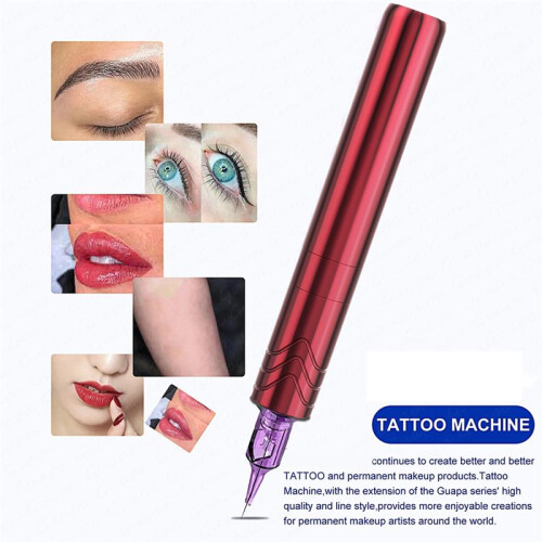 Black Wireless Tattoo Pen Machine Permanent Makeup RCA Interface Tattoo Pen 2