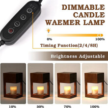 Melting Wax Lamp Electric Candle Warmer Lamp Dimmable for Scented Candles for Desk Table Bedroom Night Lights UK Plug-B