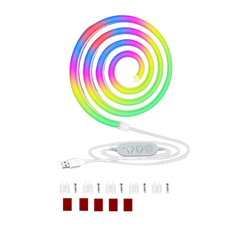 Bande LED néon flexible RGB avec synchronisation musicale Bluetooth 1
