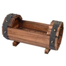 Wood Flower Pots Wedding Decoration Carbonized Antiseptic Wood Flower Boxes Balcony Succulents Wooden Flower Pots B