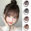 Real Human Hair Clip-in Bangs Wispy Dark Brown 7