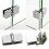 Glass Door Hinges Kit Single or Double-Sided Clamp Hardware 3