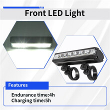 Front LED Light for Electric Scooter 4000mAh Waterproof Flashlight USB Charging Bicycle Cycling Lamp