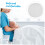 QZS White Breast Pads Reusable 6-Layer Absorbent 3.9x3.9 6