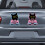 Black Small Cat Car Magnet Reflective 4 Pcs 5