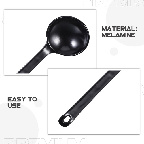Topbathy porcelain soup spoon black 5 pcs 2