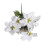Artificial Poinsettia Set White Silk 3-Piece 4