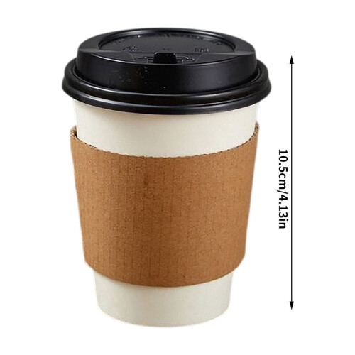 10 oz Disposable Paper Cups with Lids 50 pcs 2