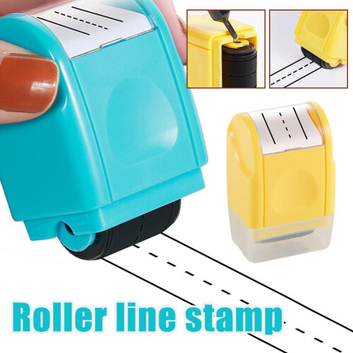 Handwriting Practice Roller Stamp with Dashed Lines and 2