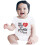 Short Sleeve Letter Print Romper Bodysuit White 6-9 Months 6