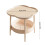 Flower-Shaped Coffee Table White 1 Shelf 3