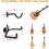 Guitar Wall Mount Horizontal Hanger for Acoustic and 2
