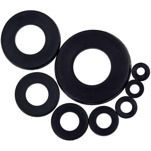 Nylon Flat Washers Black M2-M10 500 pcs 2