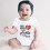 Short Sleeve Letter Print Romper Bodysuit White 6-9 Months 2