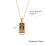 Tarot Card Necklace Stainless Steel Enamel Rectangular 3