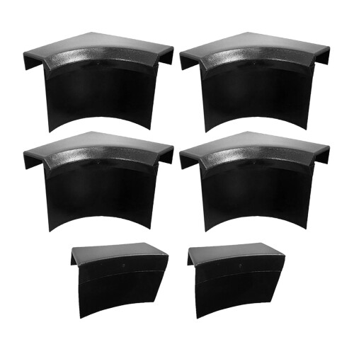 Pool Table Pocket Liners Black 6 Pieces 2