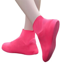 Anti-Slip Latex Shoe Covers Reusable Non-Slip Waterproof Wear-Resistant Rainy Day Outdoor Boots Protective Covers Red