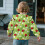 Girls' graphic pullover sweatshirts with ruffle shoulders 3